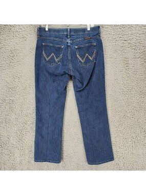 Wrangler Jeans Womens 11 Petite Blue Stretch Denim Bootcut  *Altered-Read*